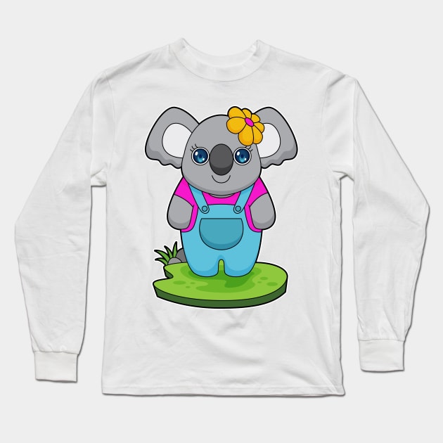 Koala Flower Long Sleeve T-Shirt by Markus Schnabel